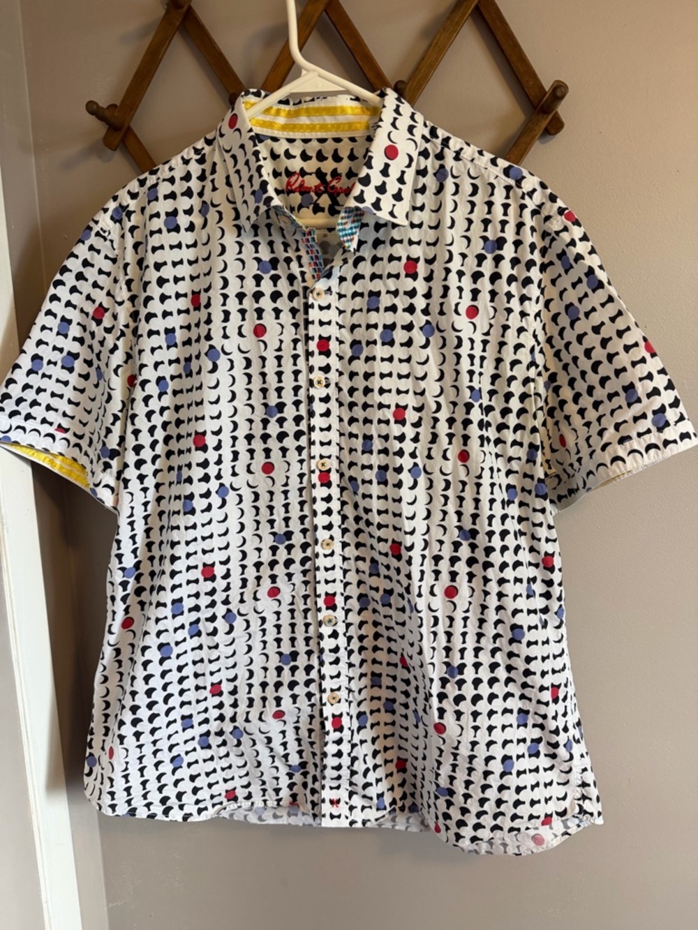 Robert Graham Tailored Fit Crescent Moon Dot Shirt 2XL